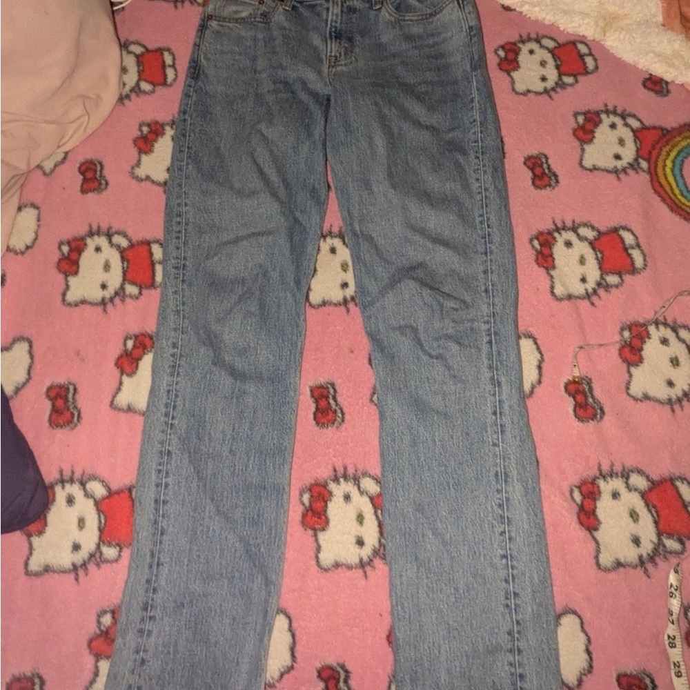 Abercrombie & Fitch Women's Straight Leg Blue Jeans
